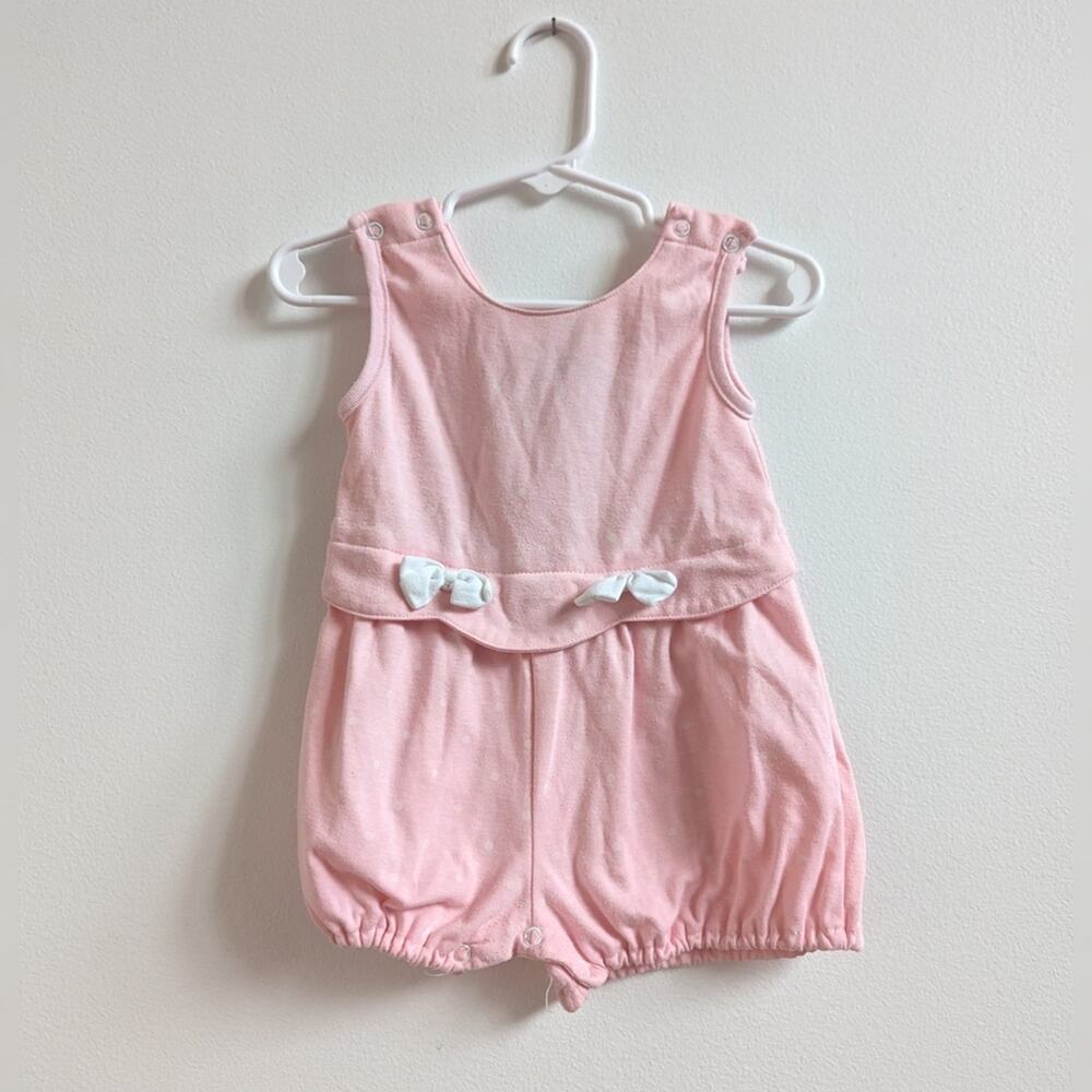 Vtg 90s First Impressions Bubble Romper 12m Pink Basic